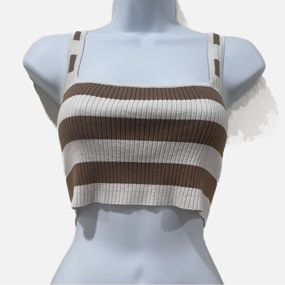 Garage ribbed square neck cropped tank summer| Sz S - Picture 3 of 6